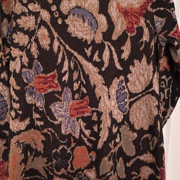 Peruvian Connection Jacquard Knit Coat Womens Long Duster Cardigan Sweater LARGE - Picture 8 of 8